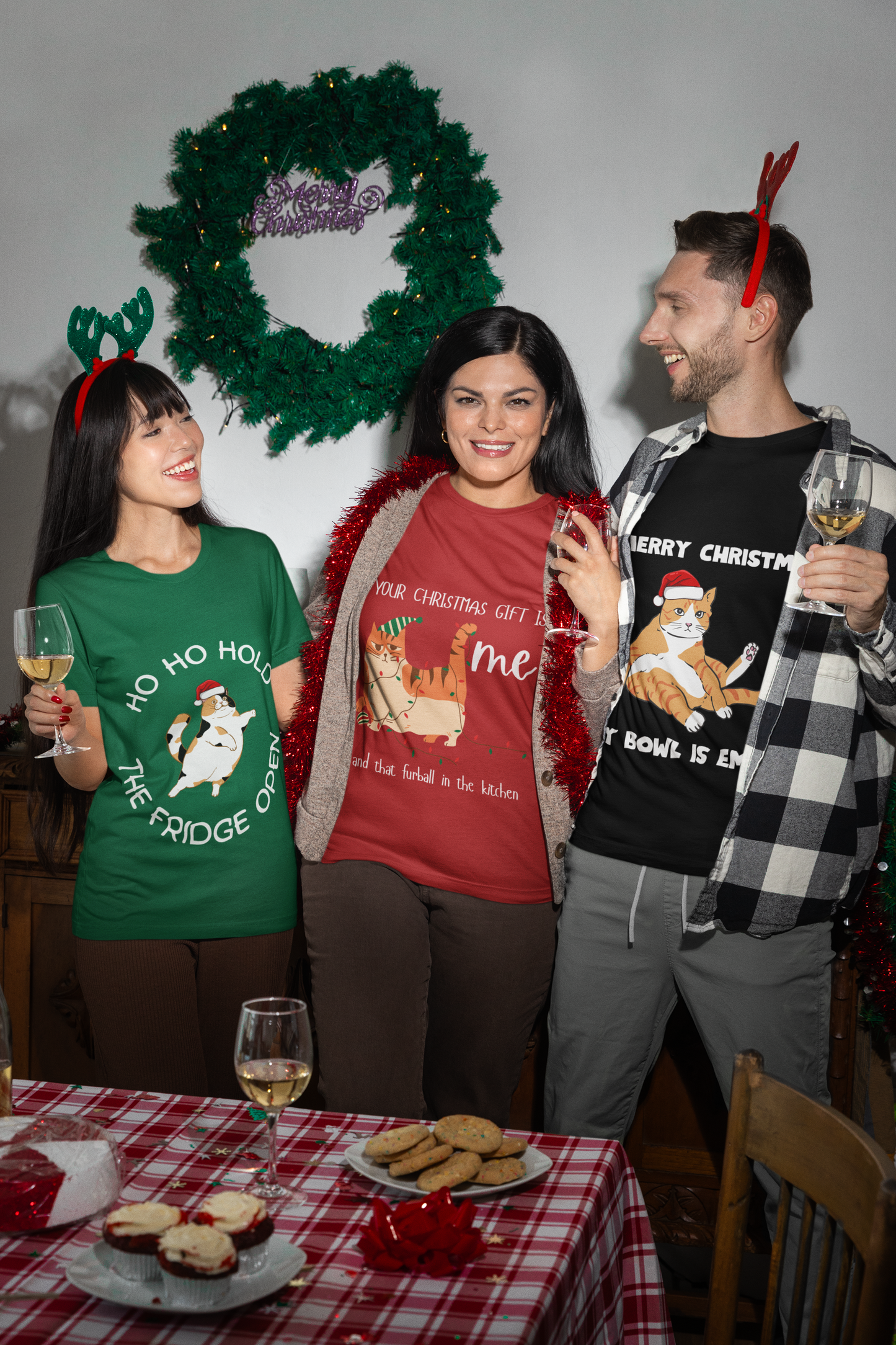 Ho Ho Hold The Fridge Open - Unisex Christmas T-Shirt